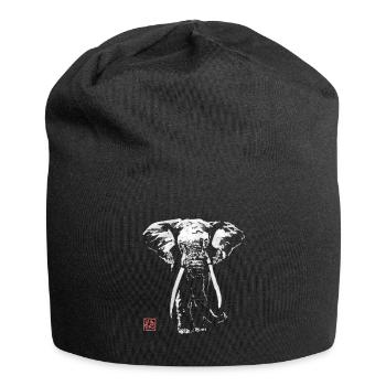 elephant in dark - Bonnet en jersey - noir - Devant
