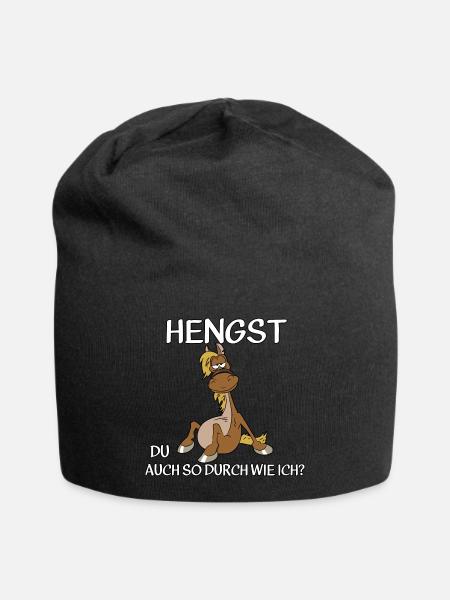 Hengst - Jersey-Beanie - Schwarz