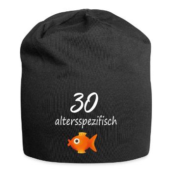 30. Geburtstag dreißig - Jersey-Beanie - Schwarz - Vorne