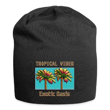 AMBIANCE TROPICALE Havre exotique - Bonnet en jersey - noir - Devant