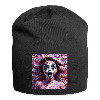 Flower Power #18 - Bonnet en jersey - noir - Devant