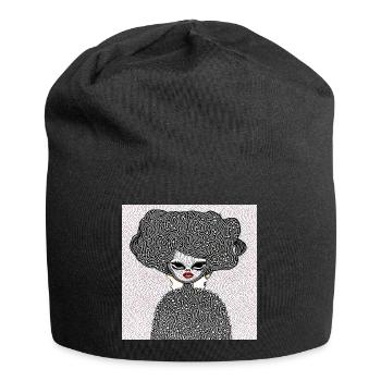 Coiffure #2 - Bonnet en jersey - noir - Devant