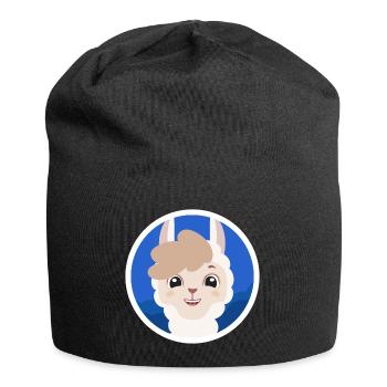 Bobby das Lama - Jersey-Beanie - Schwarz - Vorne