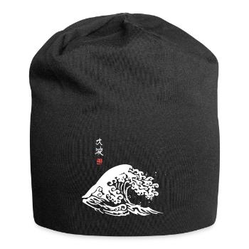 Welle für Schwarz - Jersey-Beanie - Schwarz - Vorne