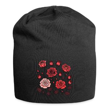 Red Roses - Jersey Beanie - black - Front