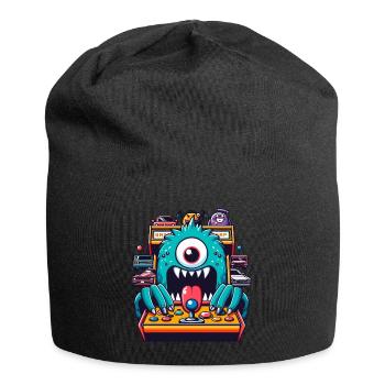 ARCADE SLOT MACHINE CASINO JOYSTICK MONSTER CRAZY - Jersey Beanie - black - Front