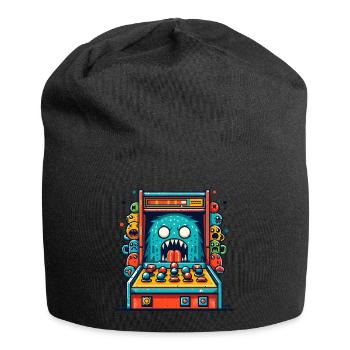 ARCADE SLOT MACHINE CASINO JOYSTICK MONSTER CRAZY - Jersey Beanie - black - Front