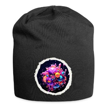 Bulles funky cosmiques - Bonnet en jersey - noir - Devant