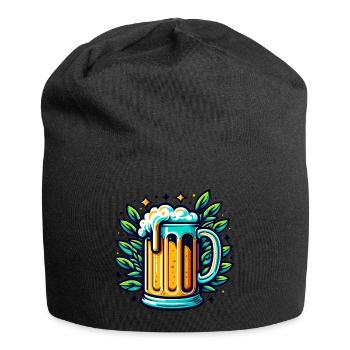 BIÈRE PRESSION, BOISSON, BOISSON, PICHET, MALT, HOUBLON - Bonnet en jersey - noir - Devant