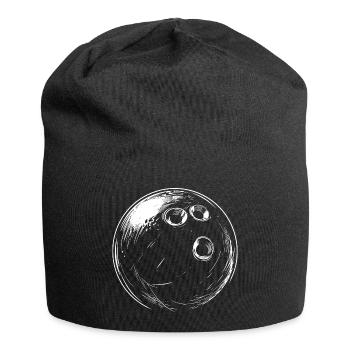 Dessin de boule de bowling - Bonnet en jersey - noir - Devant