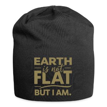 Satire Terre plate Blagues ironiques - Bonnet en jersey - noir - Devant