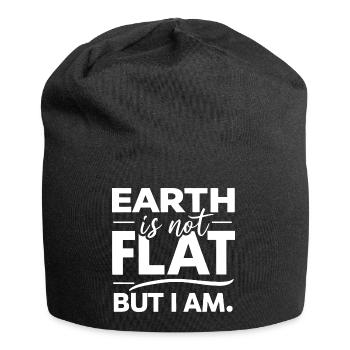 Satire Terre plate Blagues ironiques - Bonnet en jersey - noir - Devant