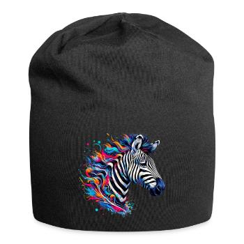 Zebra - Jersey-Beanie - Schwarz - Vorne