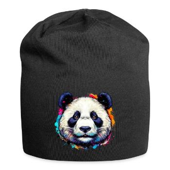 Panda - Jersey-Beanie - Schwarz - Vorne
