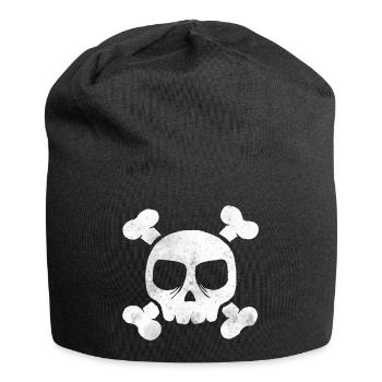 Spritzer Totenkopf Aquarell - Jersey-Beanie - Schwarz - Vorne