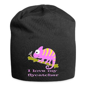 Chamaeleon tier - Jersey-Beanie - Schwarz - Vorne