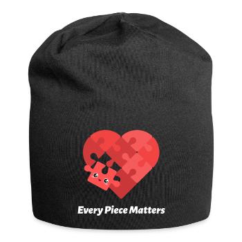 Every Piece matters autism acceptance Puzzle - Jersey Beanie - black - Front