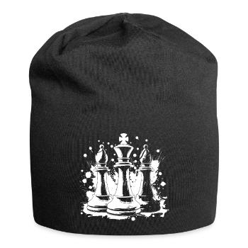 Chess bishop and king - Jersey Beanie - black - Front