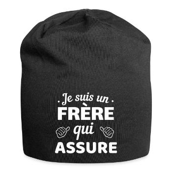 T-shirt Humour Frère qui Assure - Jersey Beanie - black - Front