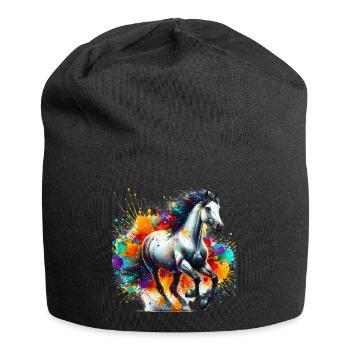 Horse - Jersey Beanie - black - Front