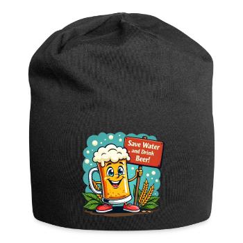 SAVE WATER DRINK BEER - BIERKRUG - Jersey-Beanie - Schwarz - Vorne