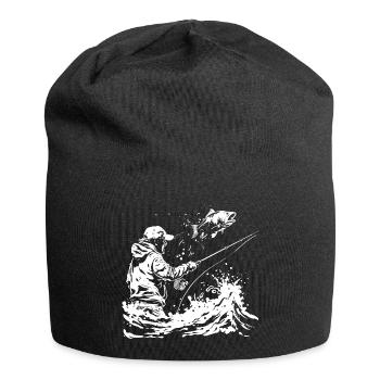 Croquis de pêche - Bonnet en jersey - noir - Devant