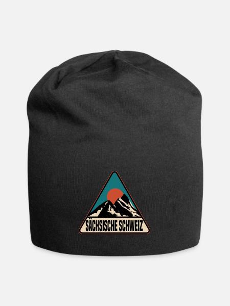 Sächsische Schweiz - Jersey-Beanie - Schwarz