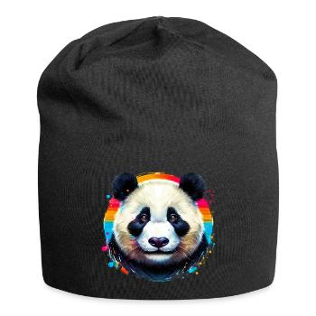 Panda - Jersey-Beanie - Schwarz - Vorne