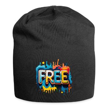 Freei, Libre, Liberté - Bonnet en jersey - noir - Devant