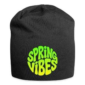 Spring vibes - Jersey Beanie - black - Front