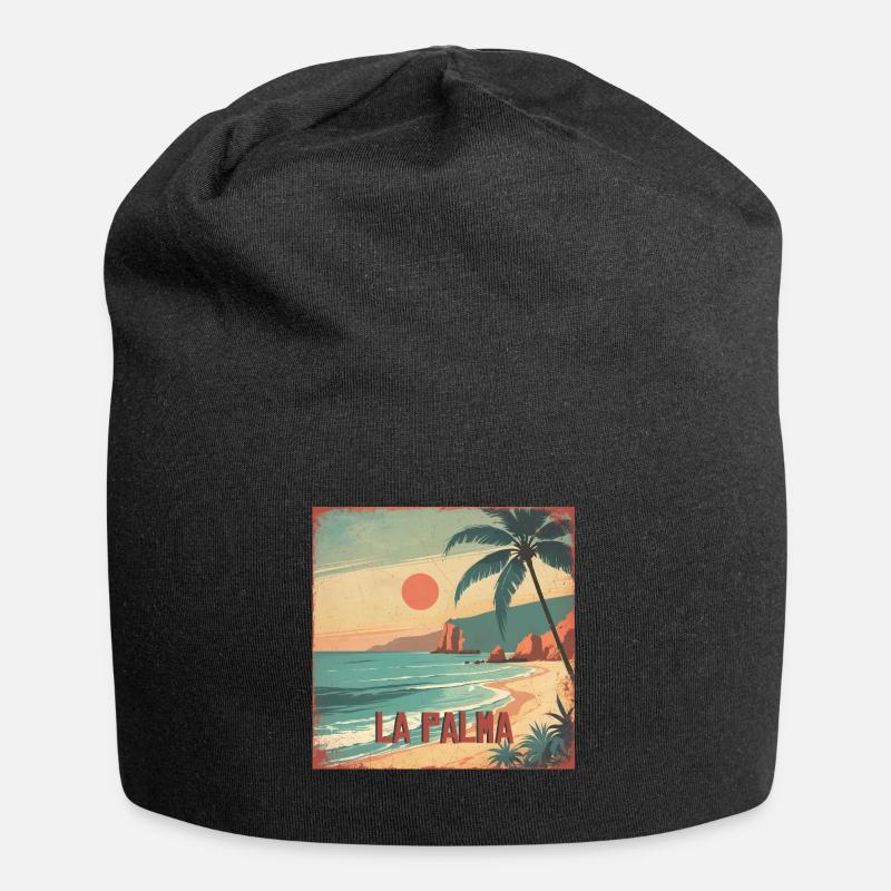 La Palma - Jersey-Beanie - Schwarz