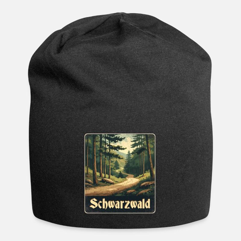 Black Forest Forest Trail - Jersey Beanie - black
