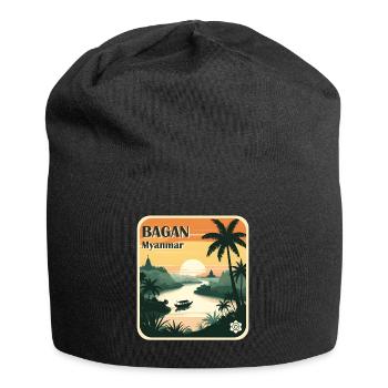 Bagan, Myanmar - Jersey Beanie - black - Front