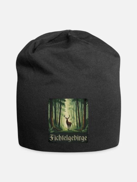 Fichtelgebirge - Jersey-Beanie - Schwarz