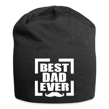 Best Dad Ever - Jersey-Beanie - Schwarz - Vorne