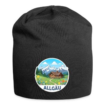 Allgäu Alpen - Jersey-Beanie - Schwarz - Vorne