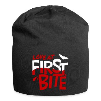 Liebe auf den ersten Biss - Jersey-Beanie - Schwarz - Vorne