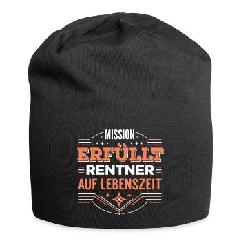 Pension Mission Accomplished Gift Pension Farewell - Jersey Beanie - black - Front