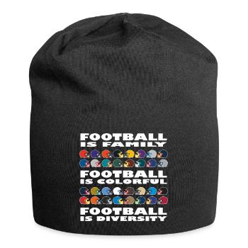 Diversité dans le football - Bonnet en jersey - noir - Devant