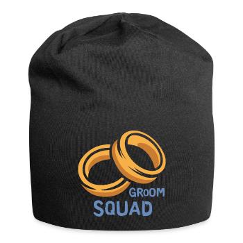 Groom Squad Ringe Junggesellenabschied - Jersey-Beanie - Schwarz - Vorne