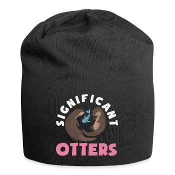 Seeotter Cartoon Fischotter - Jersey-Beanie - Schwarz - Vorne