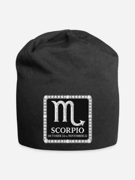 Sternzeichen Skorpion - Jersey-Beanie - Schwarz