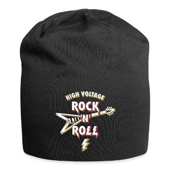 Hochspannungs-Rock'n'Roll-Gitarre - Jersey-Beanie - Schwarz - Vorne