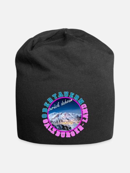 Obertauern Zurück Daheim (Dahoam) - Jersey-Beanie - Schwarz