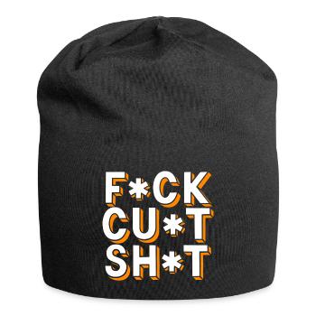 Swear Words Censored Text - Jersey Beanie - black - Front