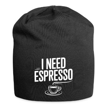 I Need Espresso - Jersey Beanie - black - Front
