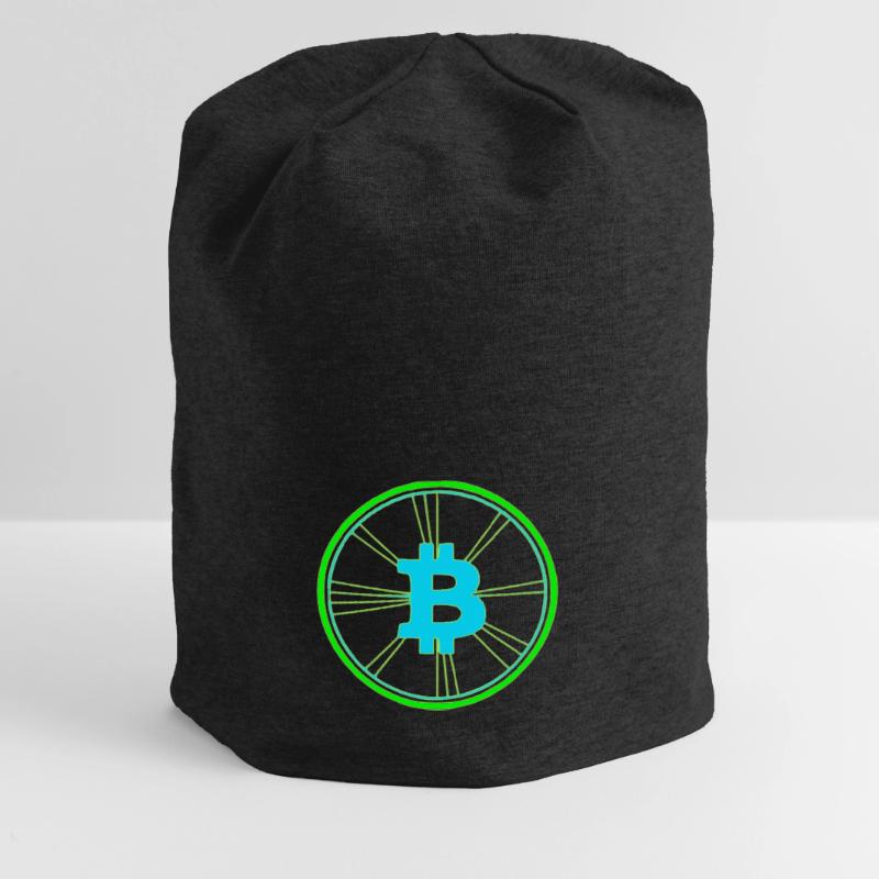 Bitcoin Wireframe Speed Future Vector Jersey Beanie