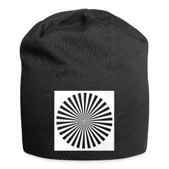 Illusion d’optique radiale - Bonnet en jersey - noir - Devant