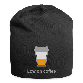 Low on Coffee - Jersey Beanie - black - Front