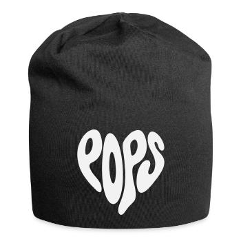 Pops – Kleines Herz (Benutzerdefinierte Farbe) - Jersey-Beanie - Schwarz - Vorne
